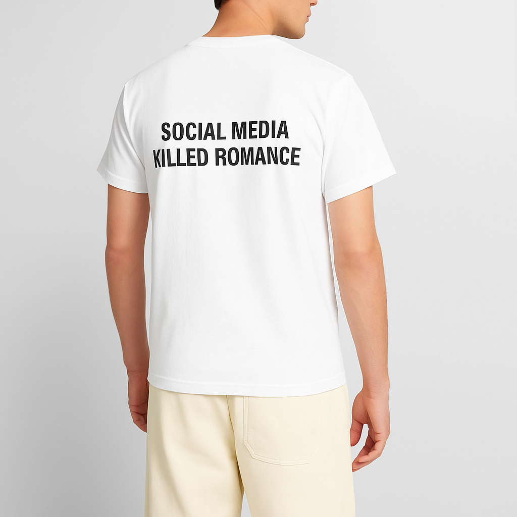 T-shirt Oversize – Social Media Killed Romance